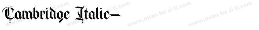 Cambridge Italic字体转换